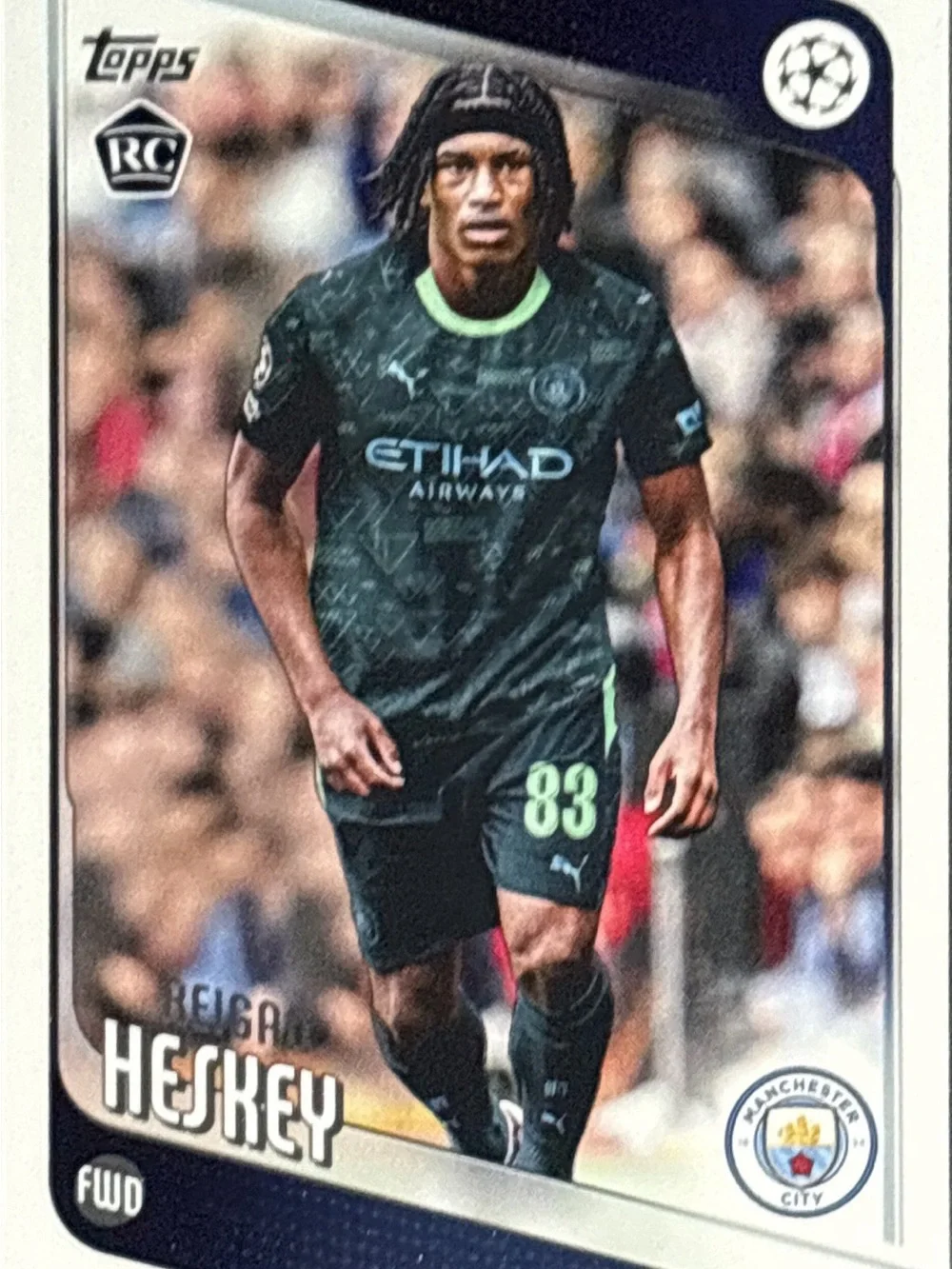 Topps Manchester City Reigan Heskey Rookie Soccer Card